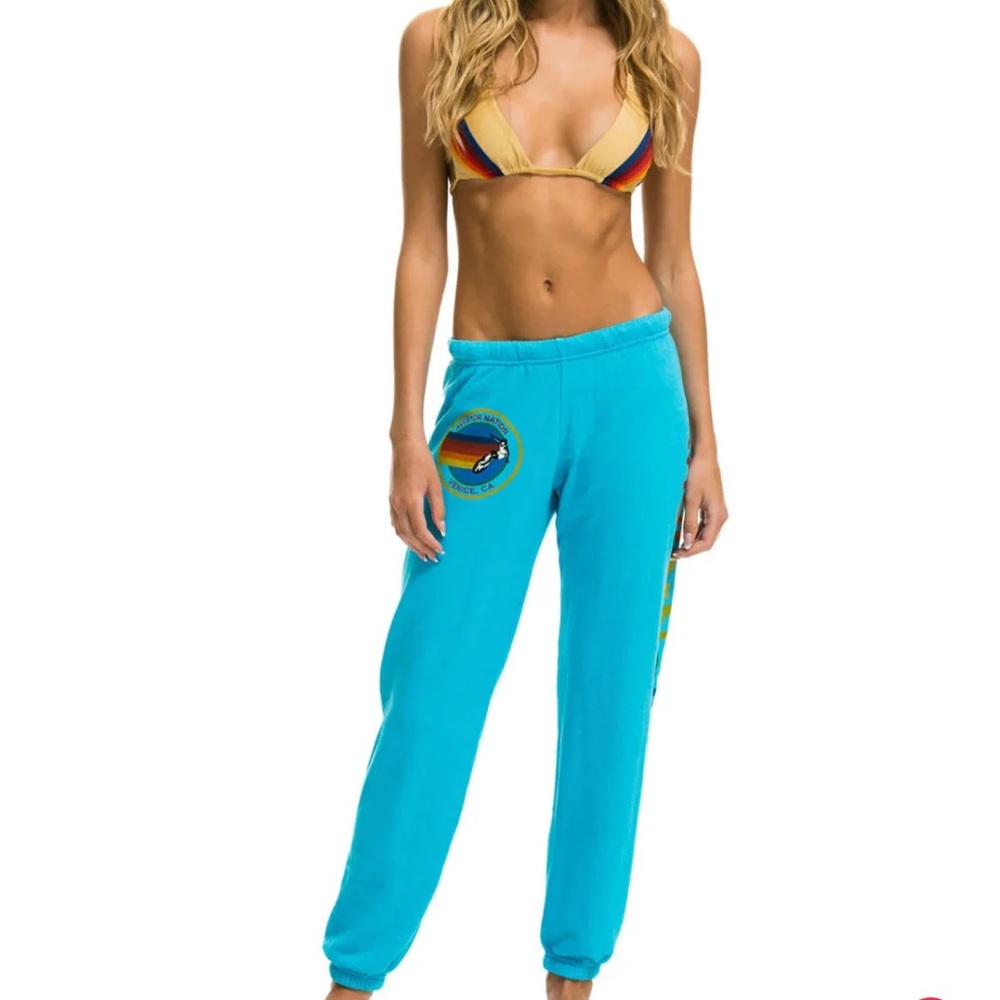 Size Medium Rare Sold Out Neon Blue Aviator Nation Sweats